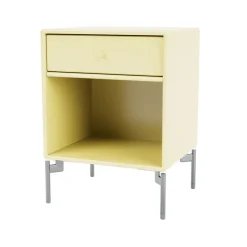 Montana Bedside Tables*Dream bedside table, Camomile 159, chrome legs Yellow