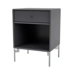 Montana Bedside Tables*Dream bedside table, Coal 36, chrome legs Grey