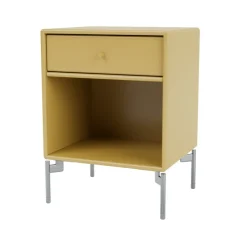 Montana Bedside Tables*Dream bedside table, Cumin 157, chrome legs Yellow