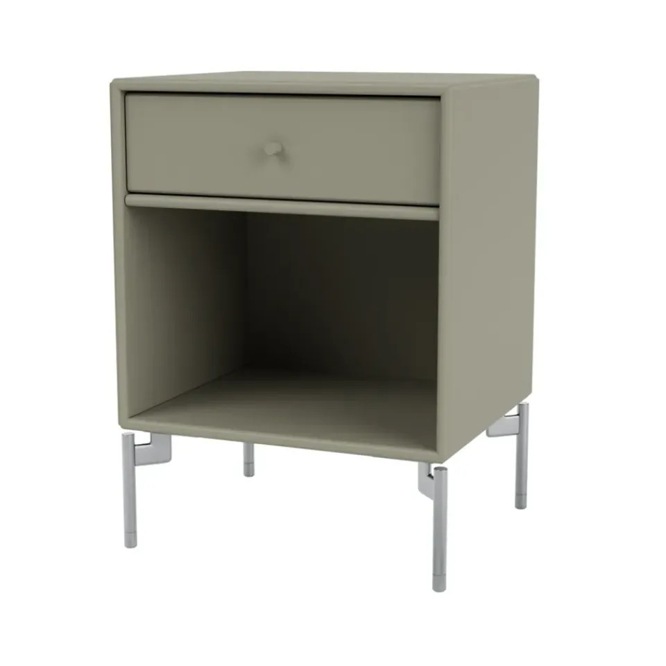 Montana Bedside Tables*Dream bedside table, Fennel 144, chrome legs Green