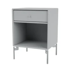 Montana Bedside Tables*Dream bedside table, Fjord 02, chrome legs Grey