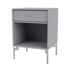 Montana Bedside Tables*Dream bedside table, Graphic 100, chrome legs Grey