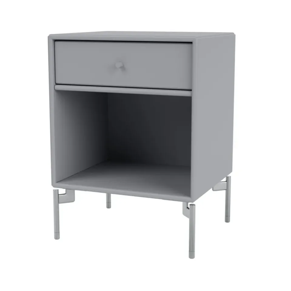 Montana Bedside Tables*Dream bedside table, Graphic 100, chrome legs Grey
