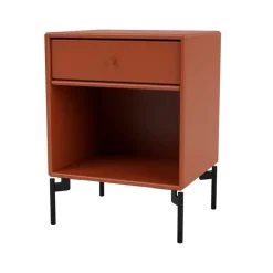 Montana Bedside Tables*Dream bedside table, Hokkaido 162, black lacquered legs Orange