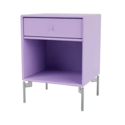 Montana Bedside Tables*Dream bedside table, Iris 164, chrome legs Purple