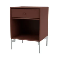 Montana Bedside Tables*Dream bedside table, Masala 155, chrome legs Brown