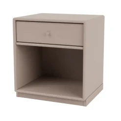 Montana Bedside Tables*Dream bedside table, Mushroom 137, base 3cm Brown