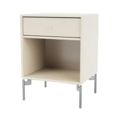 Montana Bedside Tables*Dream bedside table, Oat 158, chrome legs Beige