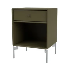 Montana Bedside Tables*Dream bedside table, Oregano 139, chrome legs Green