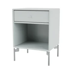 Montana Bedside Tables*Dream bedside table, Oyster 156, chrome legs Blue