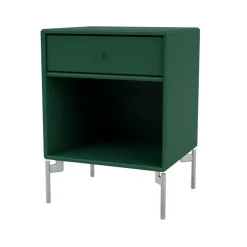 Montana Bedside Tables*Dream bedside table, Pine 136, chrome legs Green