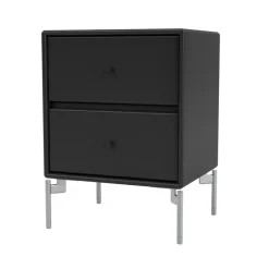 Montana Bedside Tables*Drift bedside table, 05, chrome legs cm Black