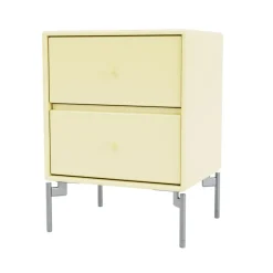 Montana Bedside Tables*Drift bedside table, Camomile 159, chrome legs cm Yellow