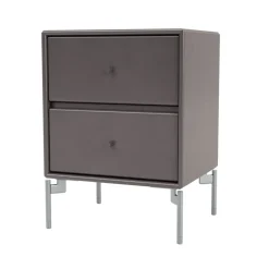 Montana Bedside Tables*Drift bedside table, Coffee 35, chrome legs cm Brown