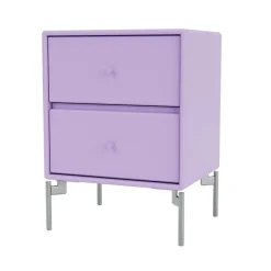 Montana Bedside Tables*Drift bedside table, Iris 164, chrome legs cm Purple