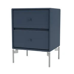 Montana Bedside Tables*Drift bedside table, Juniper 138, chrome legs cm Blue