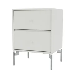 Montana Bedside Tables*Drift bedside table, Nordic 09, chrome legs cm Grey