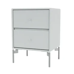 Montana Bedside Tables*Drift bedside table, Oyster 156, chrome legs cm Blue