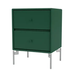 Montana Bedside Tables*Drift bedside table, Pine 136, chrome legs cm Green