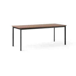 &Tradition Dining Tables*Drip HW116 dining table 83x193 cm, Black frame-clear lacq. walnut Brown