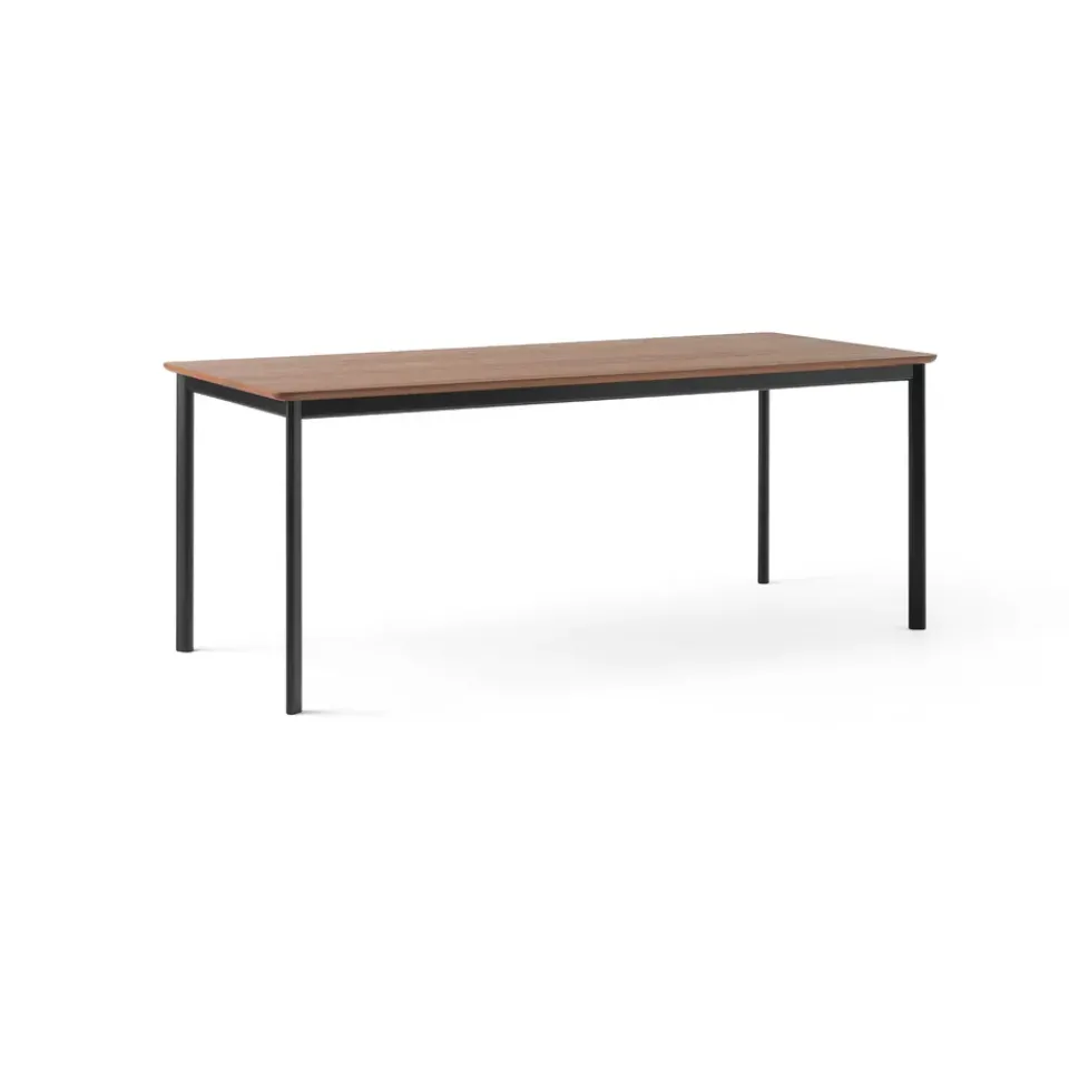 &Tradition Dining Tables*Drip HW116 dining table 83x193 cm, Black frame-clear lacq. walnut Brown