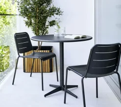 Cane-line Balcony Furniture|Table For Outdoor Use*Drop coffee table Ø80 cm, Lava -lava Grey