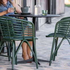 Cane-line Balcony Furniture|Table For Outdoor Use*Drop coffee table Ø80 cm, Lava -lava Grey