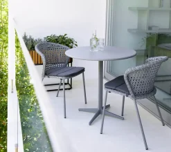 Cane-line Balcony Furniture|Table For Outdoor Use*Drop coffee table Ø80 cm, Light -light Grey