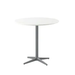 Cane-line Balcony Furniture|Table For Outdoor Use*Drop coffee table Ø80 cm, -light grey White