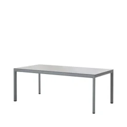 Cane-line Table For Outdoor Use*Drop dining table, Fossil -light aluminum base Grey