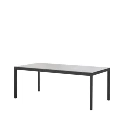Cane-line Table For Outdoor Use*Drop dining table, Fossil -lava aluminum base Grey
