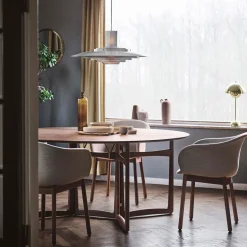 &Tradition Dining Tables*Drop Leaf dining table HM6, Walnut Brown