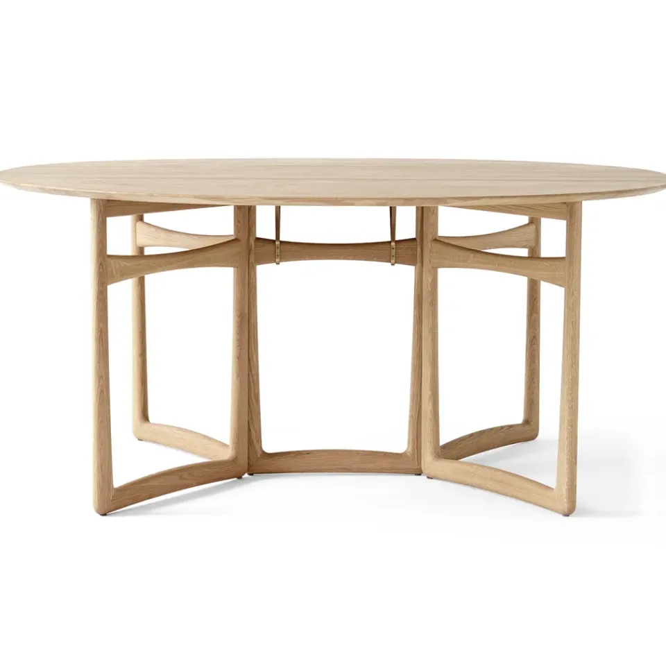 &Tradition Dining Tables*Drop Leaf dining table HM6, White oiled oak Beige