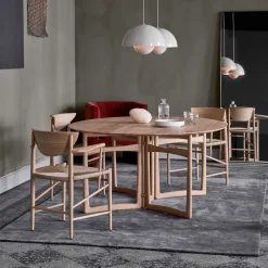 &Tradition Dining Tables*Drop Leaf dining table HM6, White oiled oak Beige