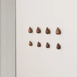 Normann Copenhagen Clothes Hooks & Hangers*Dropit knob 2-pack walnut, small Brown
