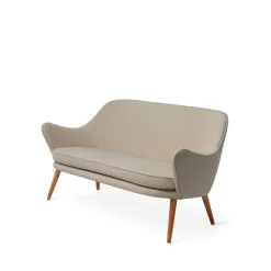 Warm Nordic Sofas*Dwell sofa, 2-seat fabric children's room 2 sand. leg in smoked oak Beige