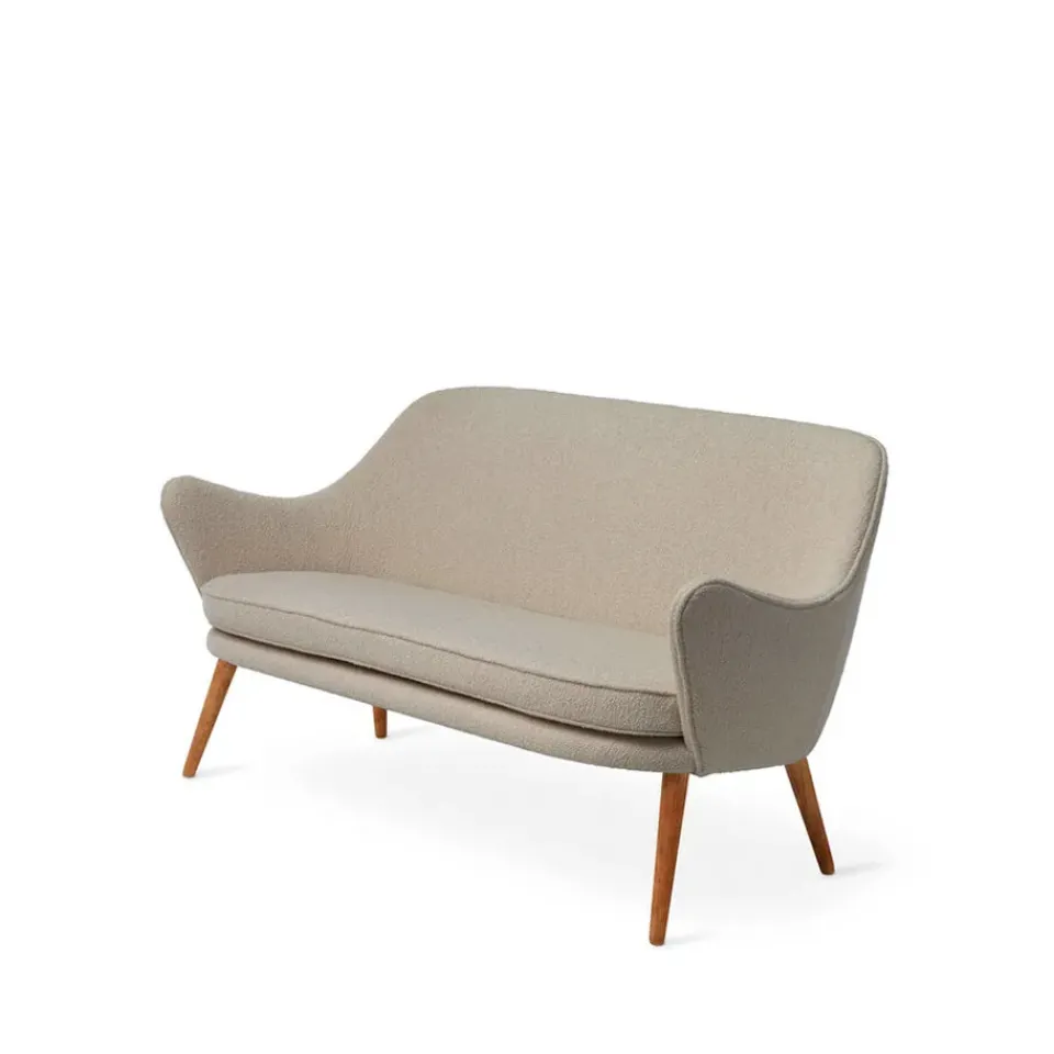 Warm Nordic Sofas*Dwell sofa, 2-seat fabric children's room 2 sand. leg in smoked oak Beige