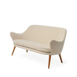 Warm Nordic Sofas*Dwell sofa, 2-seat fabric children's room 24 cream. leg in smoked oak White