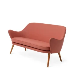 Warm Nordic Sofas*Dwell sofa, 2-seat fabric hero 511 blush. leg in smoked oak Pink