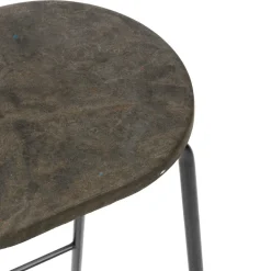 Mater Bar Stools*Earth bar stool, Coffee. h.69. black steel stand Brown