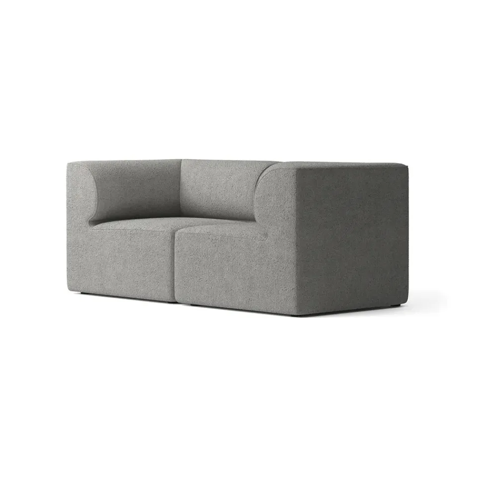Audo Copenhagen Sofas*Eave 86 modular sofa configuration 1, Audo Bouclé 16 (Dark ) Grey