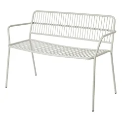 Broste Copenhagen Garden Sofas & Garden Benches|Outdoor Lounge Furniture*Eden bench with arm support, Beige grey BeigeGrey
