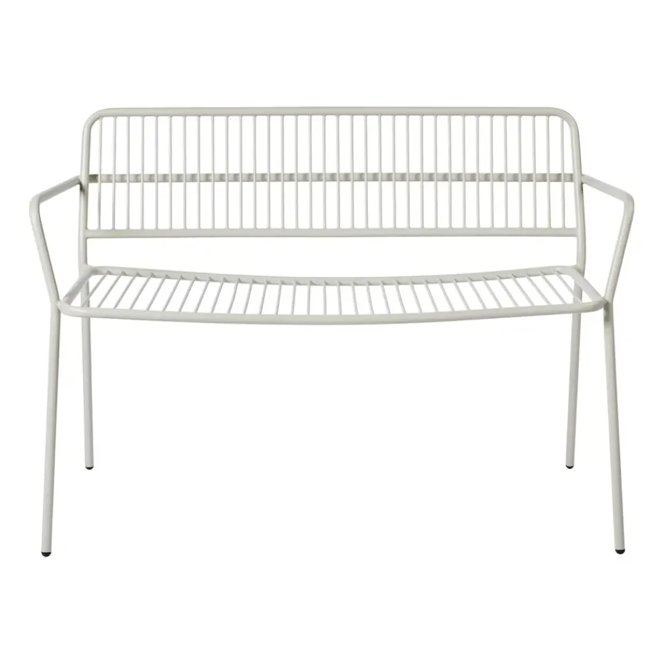 Broste Copenhagen Garden Sofas & Garden Benches|Outdoor Lounge Furniture*Eden bench with arm support, Beige grey BeigeGrey