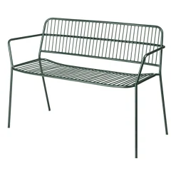 Broste Copenhagen Garden Sofas & Garden Benches|Outdoor Lounge Furniture*Eden bench with arm support, Forest Green
