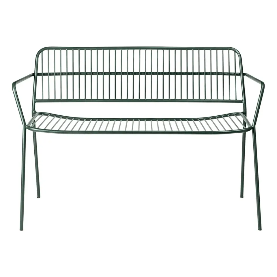 Broste Copenhagen Garden Sofas & Garden Benches|Outdoor Lounge Furniture*Eden bench with arm support, Forest Green
