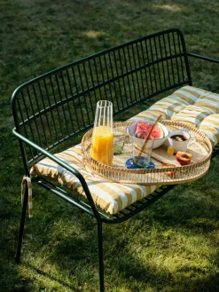 Broste Copenhagen Garden Sofas & Garden Benches|Outdoor Lounge Furniture*Eden bench with arm support, Forest Green