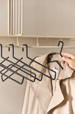 Scandi Living Clothes Racks, Coat Stands & Hangers|Clothes Hooks & Hangers*Edge hanger 5-pack, Black