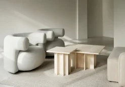 Normann Copenhagen Coffee Tables*Edge small coffee table, Travertine Beige