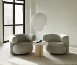 Normann Copenhagen Coffee Tables*Edge small coffee table, Travertine Beige
