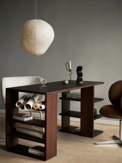 Ferm Living Desks*Edre desk 137x65x73.5 cm, Dark Stained Pine Brown